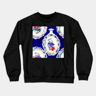 Chinoiserie on jeweled cobalt blue Crewneck Sweatshirt